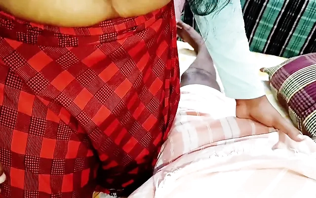 A blonde good looking lady with big fake breasts has sex in the kitchen