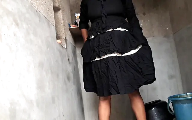 Neighbour goes anally deep into a whore brunette while her husband is away.